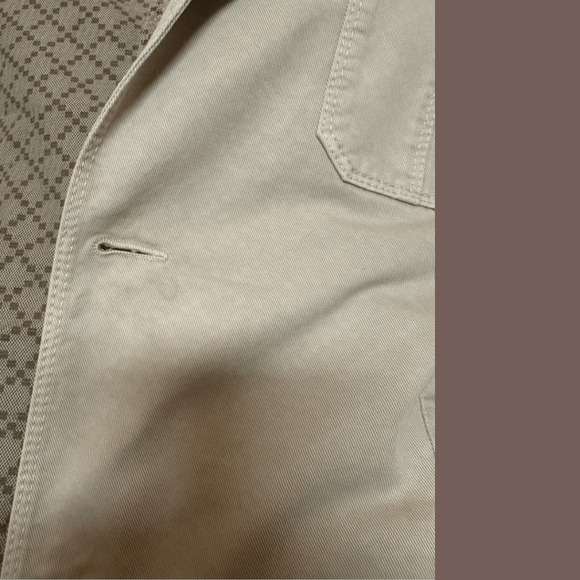 Gucci Cotton Blazer | Beige | Size 48 | Vintage - Picture 8 of 10